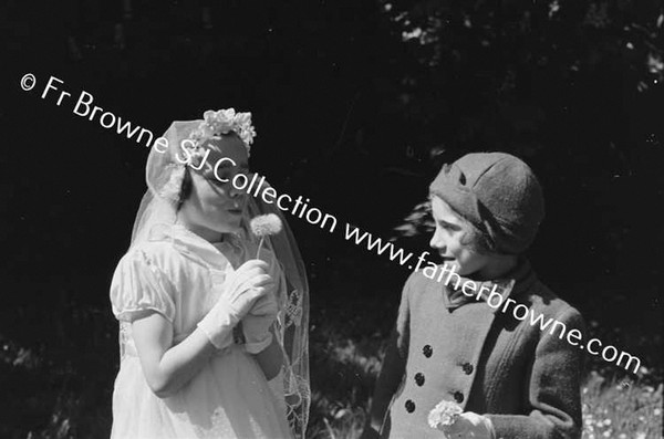 CARMEL BOWERS AT ALPHONOUS COURT DRUMCONDRA ON HER FIRST COMMUNION WAY CATH MARIE